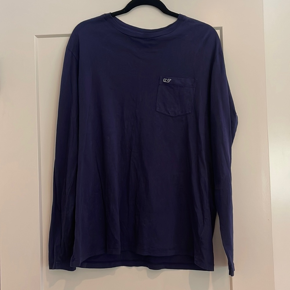 Vineyard vines men’s navy long sleeve t-shirt medium